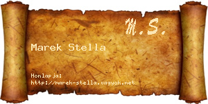 Marek Stella névjegykártya